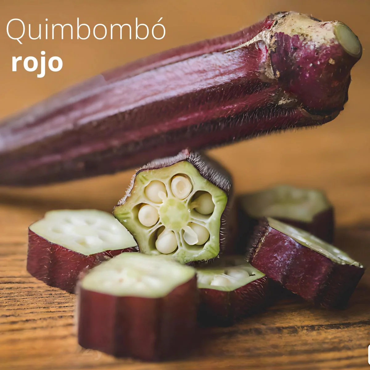 Semillas De Okra Roja Frutal. (5 Gramos). Pack De Semillas De Quimbombó Roja.