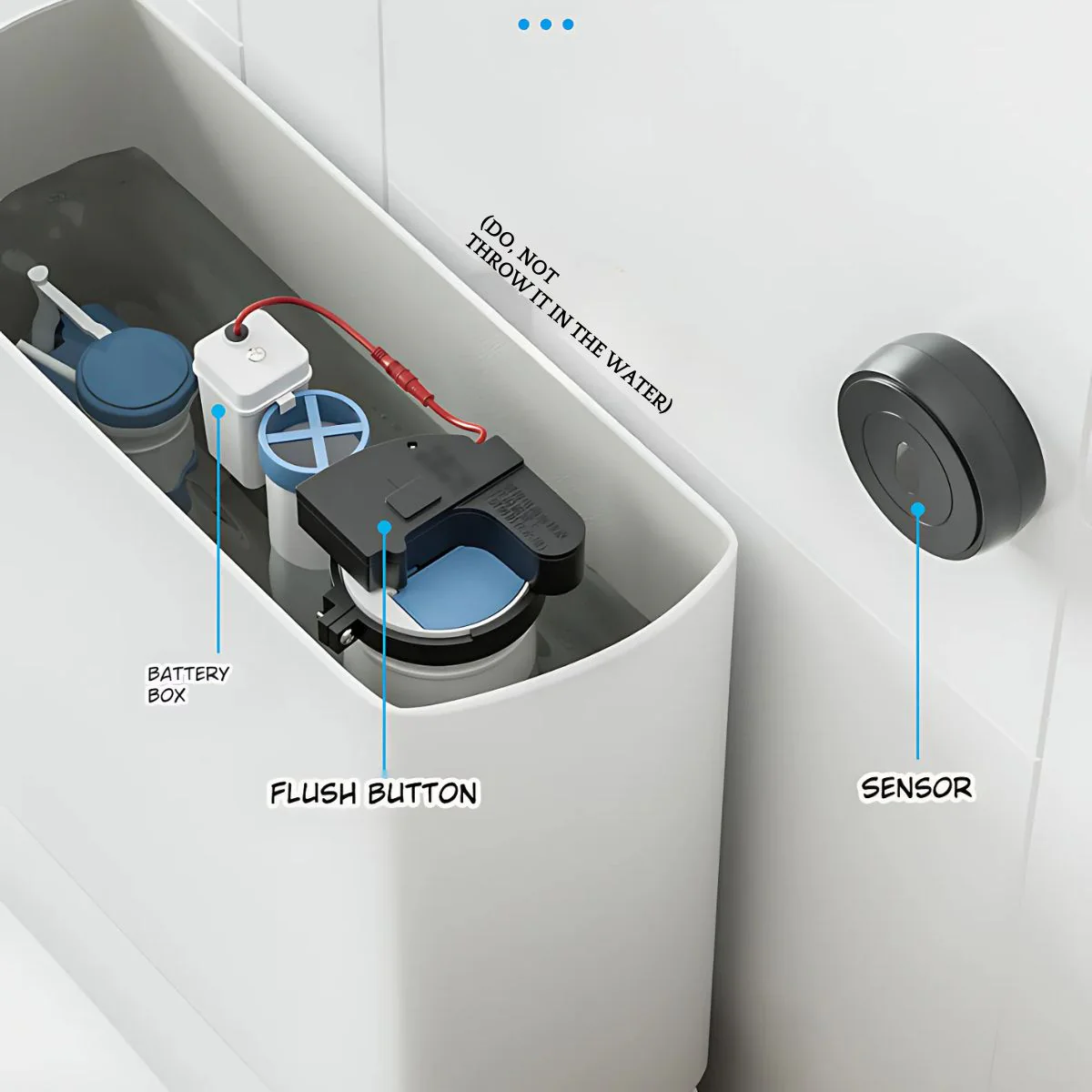 Sensor De Descarga Sin Contacto Para Inodoro De Palanca. Fluxómetro Automático Con Sensor Para Sanitario. - Image 2
