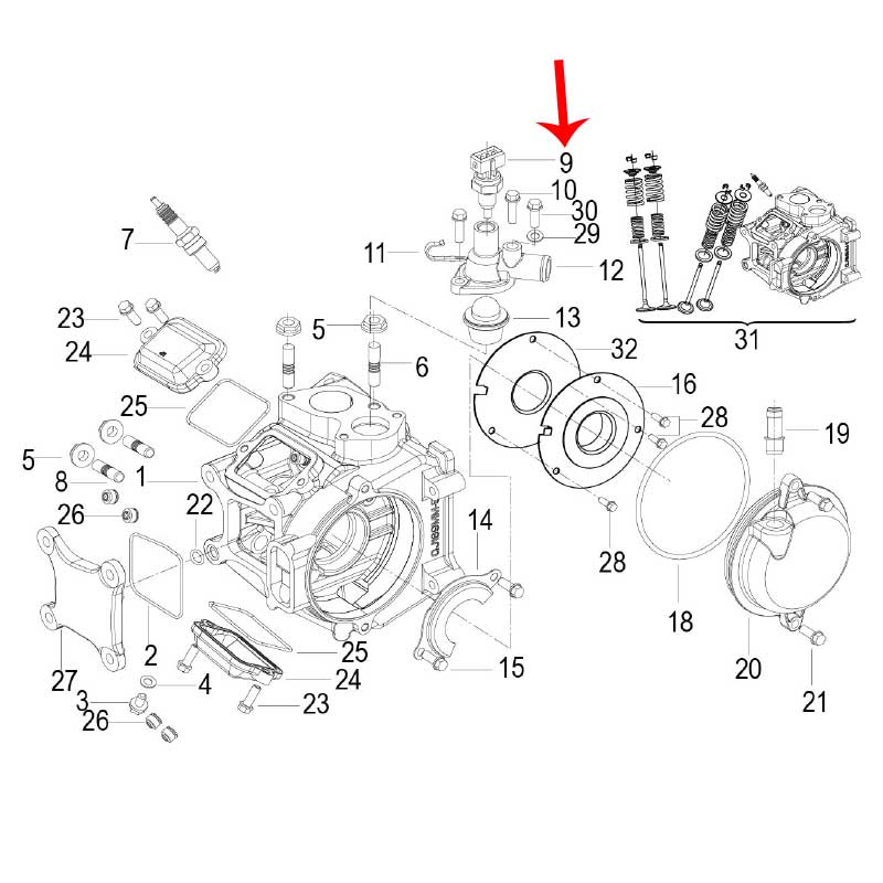 Sensor De Temperatura Del Refrigerante (TNT25 TRK251 LEONCINO250 302S LEONCINO500 TRK502X ZAFFERANO) - Image 3