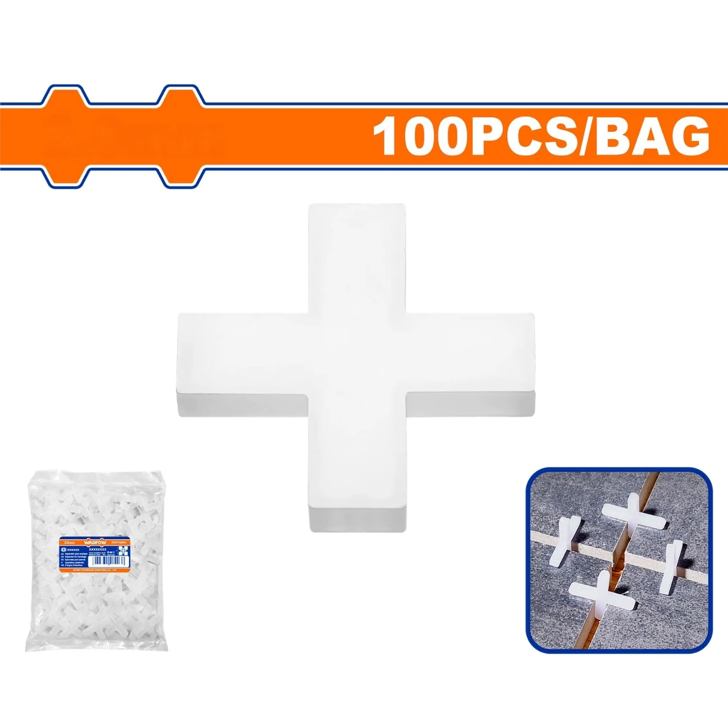 Separadores De Baldosas.Cruz Espaciadora. Bolsa 100 Pzas.