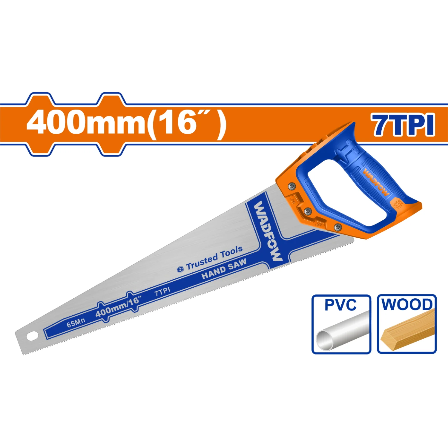 Serrucho 16" 400Mm 7TPI Espesor: 0.9Mm Con Protector De Dientes. Sierra De Mano - Image 2