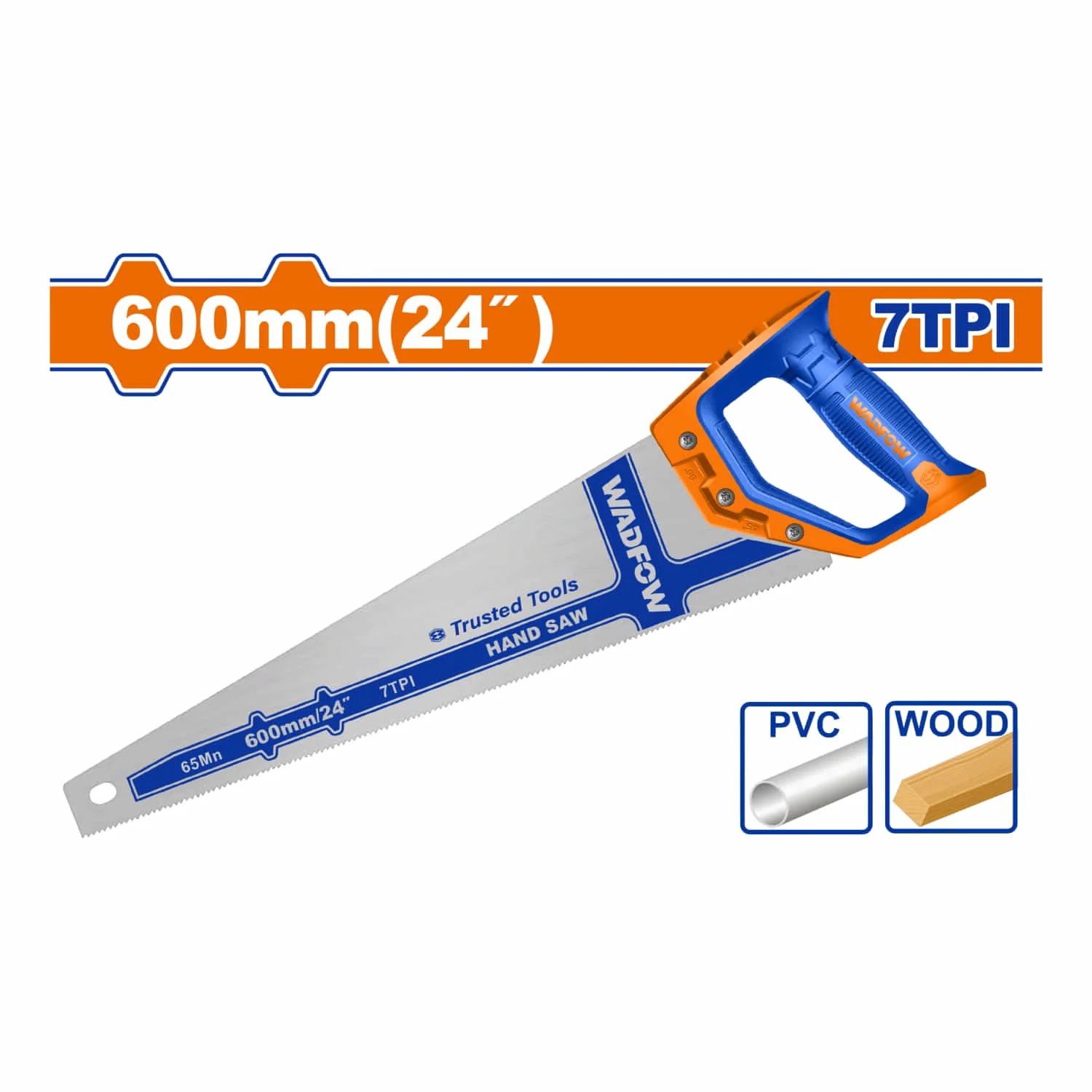 Serrucho 24" 7TPI Espesor: 0.9Mm Con Protector De Dientes. Sierra De Mano - Image 2