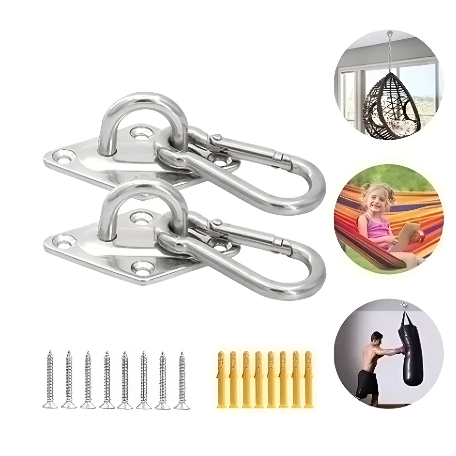 Ganchos Para Colgar Hamacas (Set De 2)