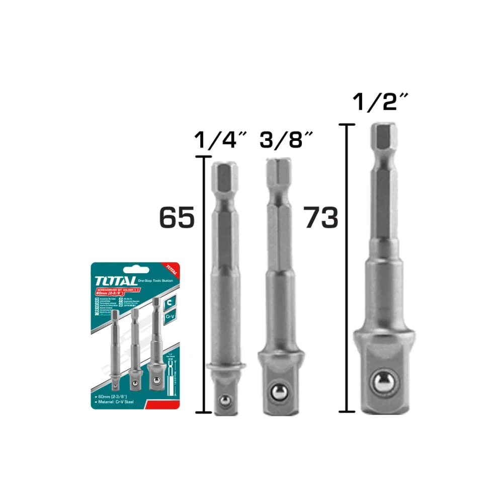 Set De Adaptadores Para Sockets 1/4", 3/8", 1/2". - Image 2