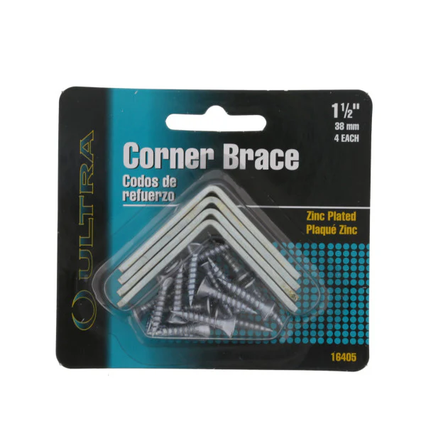 Set De Escuadras De Esquina De 90 Grados Galvanizadas De 1-1/2" X 1/2" - Image 3
