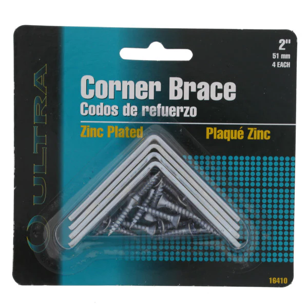 Set De Escuadras De Esquina De 90 Grados Galvanizadas De 2" X 5/8" - Image 3