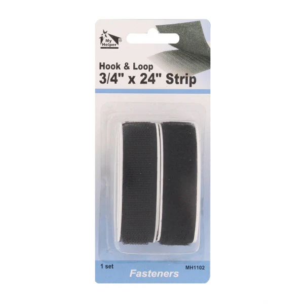 Set De Tira De Velcro De 3/4" X 24" De Color Negro - Image 2