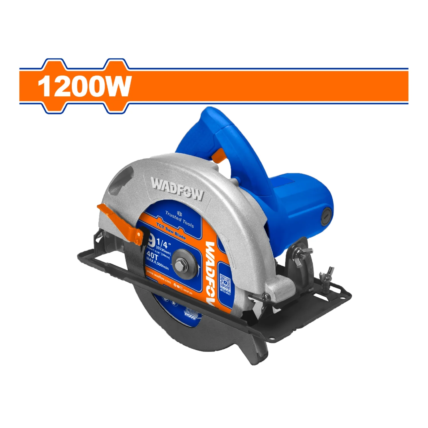 Sierra Circular 1200W  Veloc. 4800Rpm  Corte A 45º Y 90º  Corte Ajustable  Incluye: 1 Hoja 7-1/4"  Cortadora De Disco - Image 2