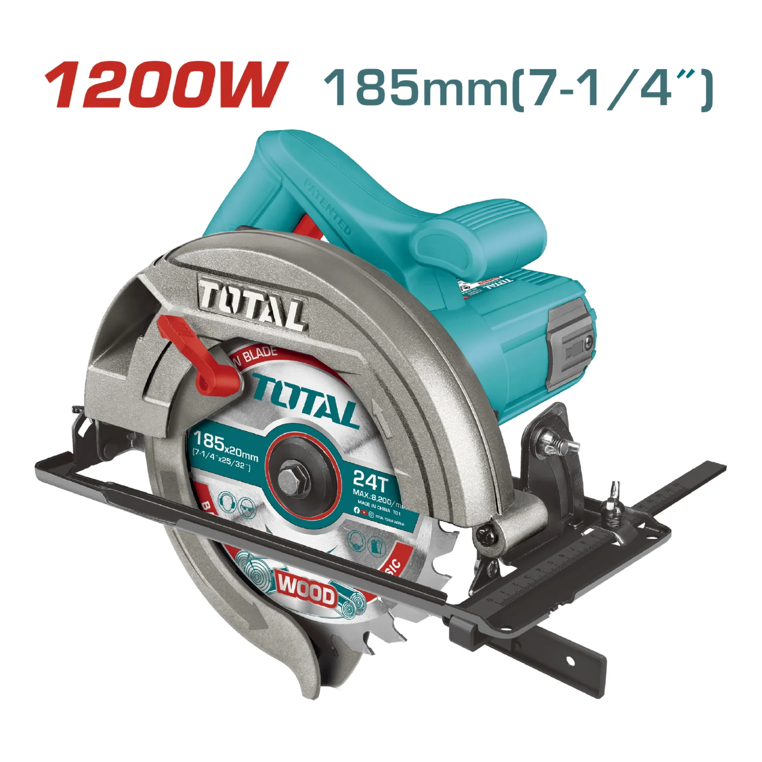 Sierra Circular 7 1/4" 1200W 110-120V~50/60Hz Velocidad Sin Carga 5000 Rpm Corte Ajustable - Image 2