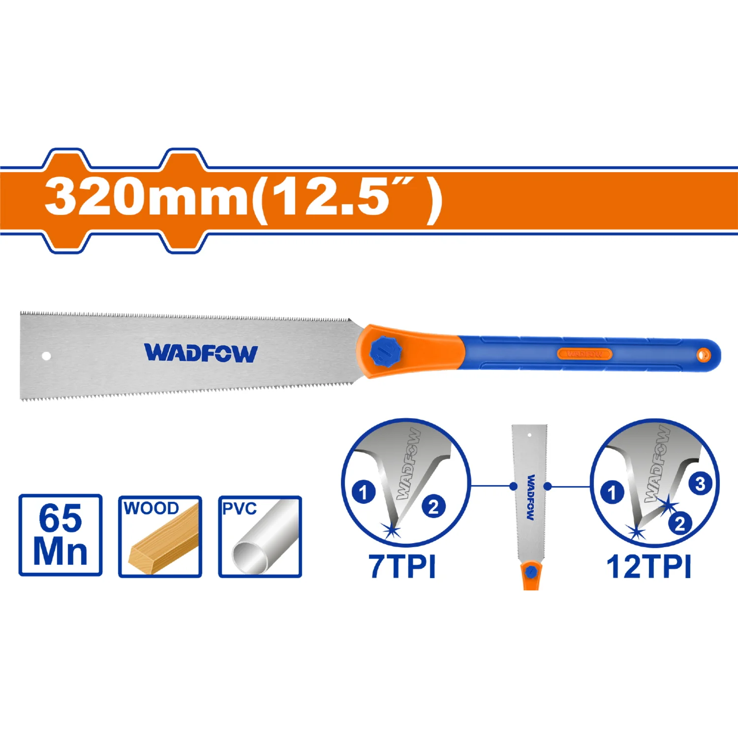 Serrucho Japonés De Doble Filo Sierra De Tracción 12.5" Longitud Total: 650Mm 7TPI 12TPI 65Mn Corta Madera Y PVC - Image 2
