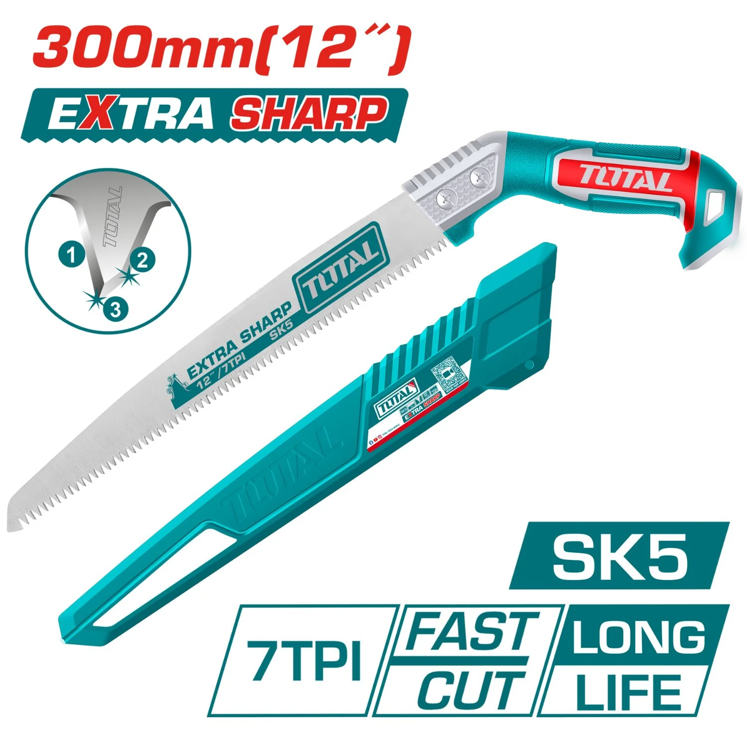 Sierra Para Podar 12” SK5  7 TPI Dientes Triples - Image 2