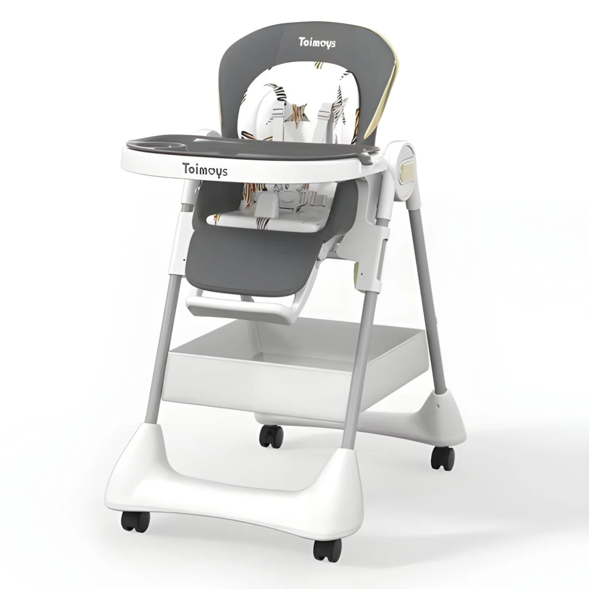 Silla De Comer Para Bebés Y Niños. Silla Alta Multifuncional Reclinable Y Plegable. Trona Evolutiva Con Altura Ajustable Y Ruedas. Silla De Alimentación.