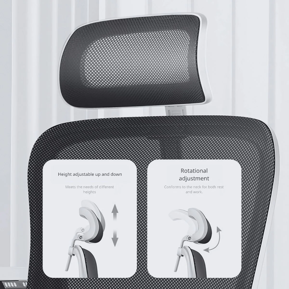 Silla De Oficina Ergonómica. Silla Ejecutiva De Escritorio Con Soporte Lumbar Ajustable. Color Celeste Y Negro. - Image 3