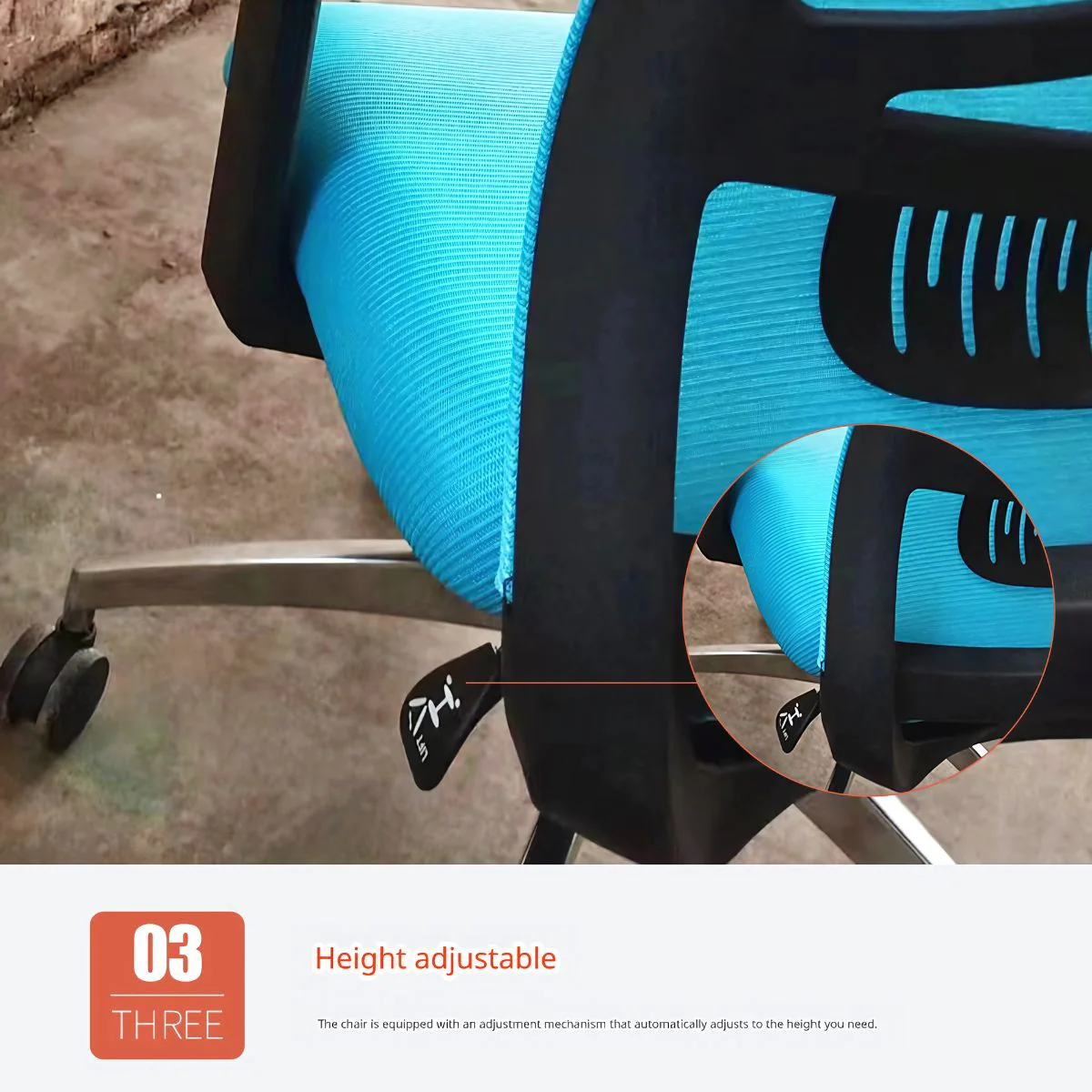 Silla De Oficina Ergonómica. Silla Gamer Giratoria. Color Turquesa. Silla Ejecutiva De Escritorio Con Soporte Lumbar. - Image 4