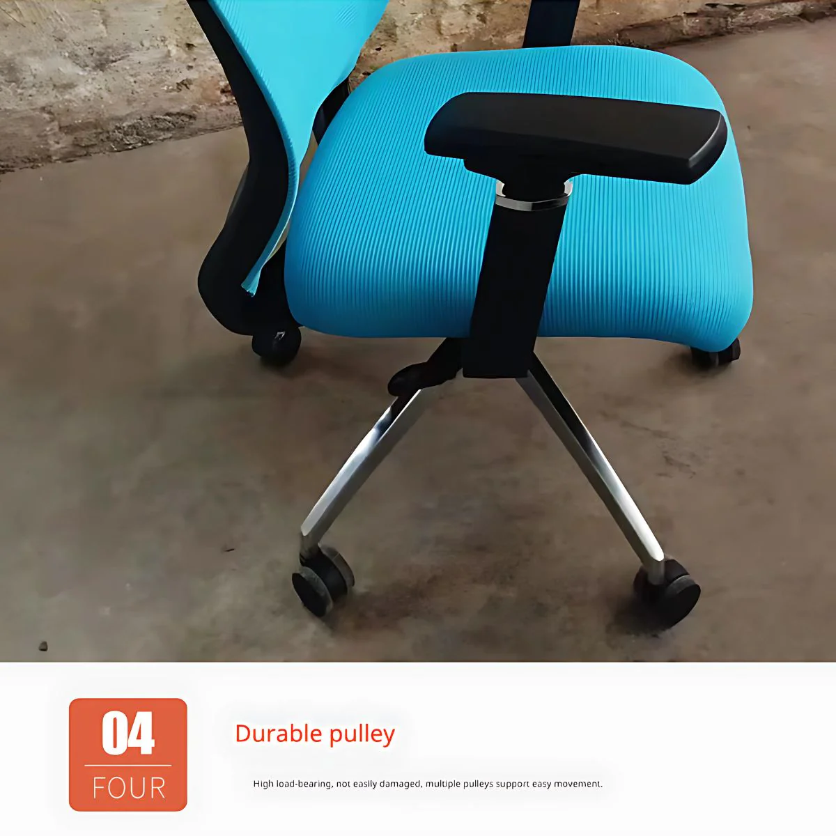 Silla De Oficina Ergonómica. Silla Gamer Giratoria. Color Turquesa. Silla Ejecutiva De Escritorio Con Soporte Lumbar. - Image 5