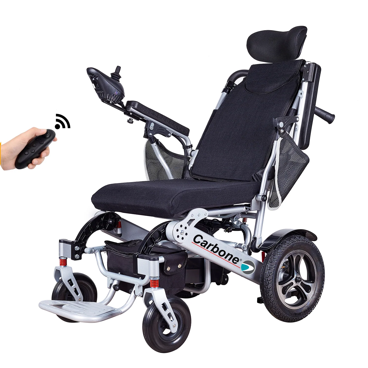 Silla De Ruedas Eléctrica Plegable Ligera 26Kg Con Funcion De Reclinado Motorizado. Control Remoto. Batería Litio - Image 2