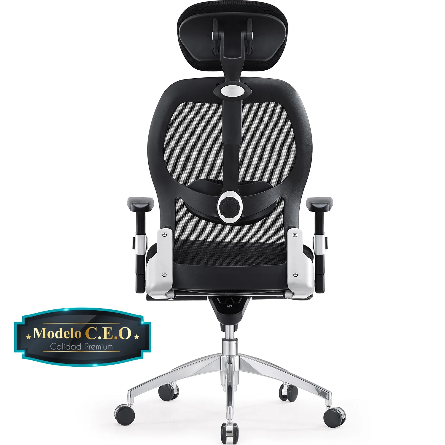 Silla Ejecutiva De Oficina Mesh Top Quality Alta Con Posa Cabezas Acolchado. Modelo C.E.O - Image 3