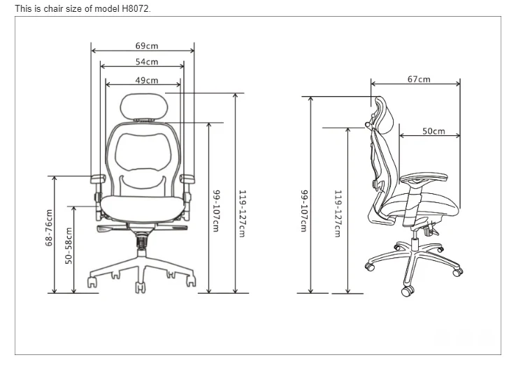 Silla Ejecutiva De Oficina Mesh Top Quality Alta Con Posa Cabezas Acolchado. Modelo C.E.O - Image 5