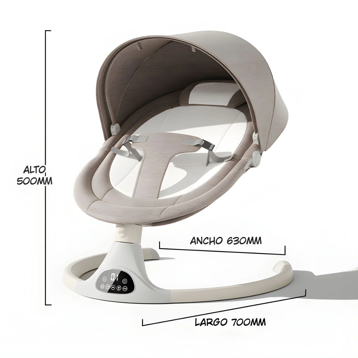 Silla Mecedora Para Bebé Con Mando A Distancia Y Bluetooth. Hamaca Infantil Con Mosquitero. - Image 5