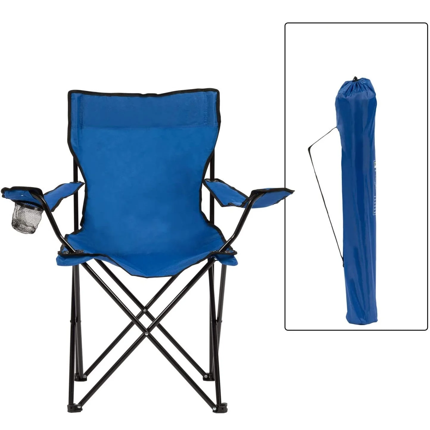 Silla Plegable Color Azul De 50Cm X 50Cm X 80Cm Con Portavasos - Image 2