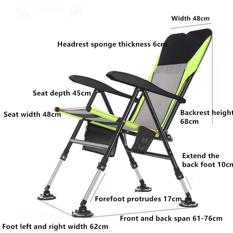 Silla Plegable De Pesca Y Outdoor Heavy Duty - Image 5