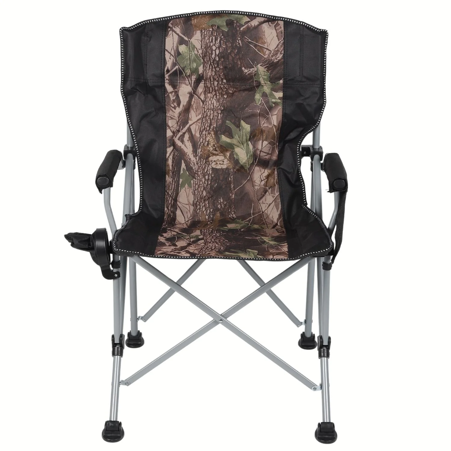 Silla Plegable Reforzada Camuflaje Con Portaobjetos Y Respaldo Acolchado Tela Oxford Ergonómica 60X55x92cm - Image 2