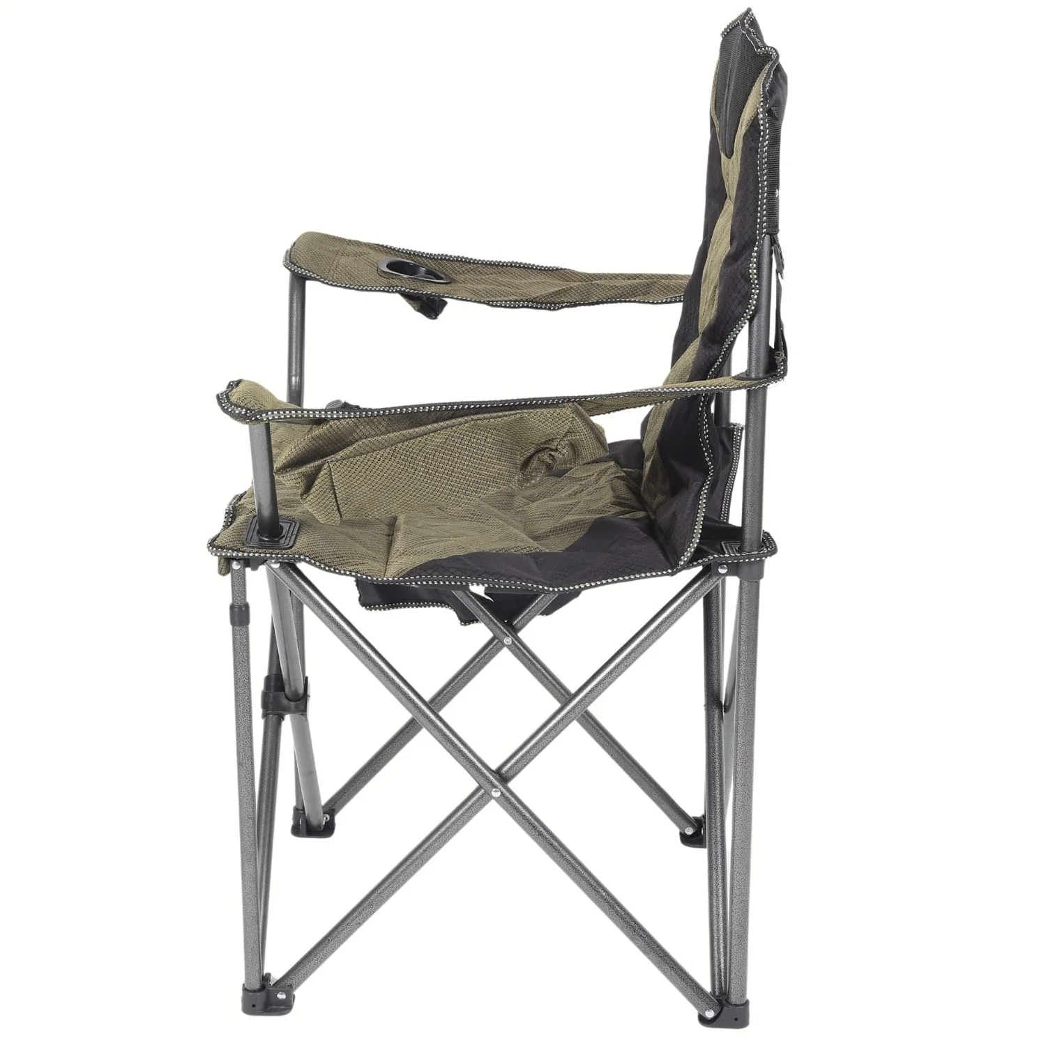 Silla Plegable Verde Con Bolsillos, Portavasos Y Acolchado Reforzada Y Ergonómica. Soporta Hasta 100Kg. 105X60x60cm Ideal Para Playa, Camping, Excursión, Picnic. - Image 3