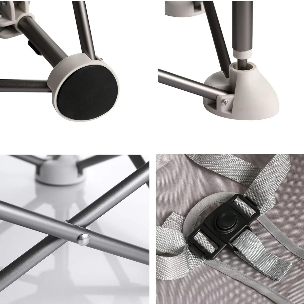 Silla Portátil Para Bebé Con Bandeja Desmontable. Booster Plegable Con Arnés De Seguridad Y Correas Para Silla De Alimentación. - Image 3