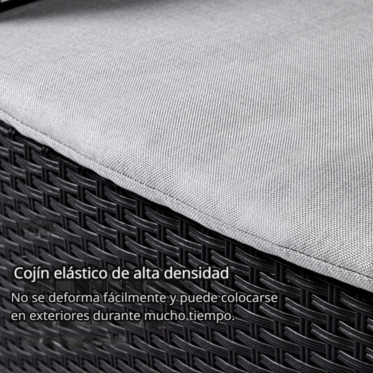 Sillas Y Mesa De Exterior Con Cojines De Polietileno PE Ratán Sintético. Muebles De Exterior Para Terraza, Balcón Y Jardín (Set De 2 Sillas + Mesa De Centro). Viene Desarmado - Image 3