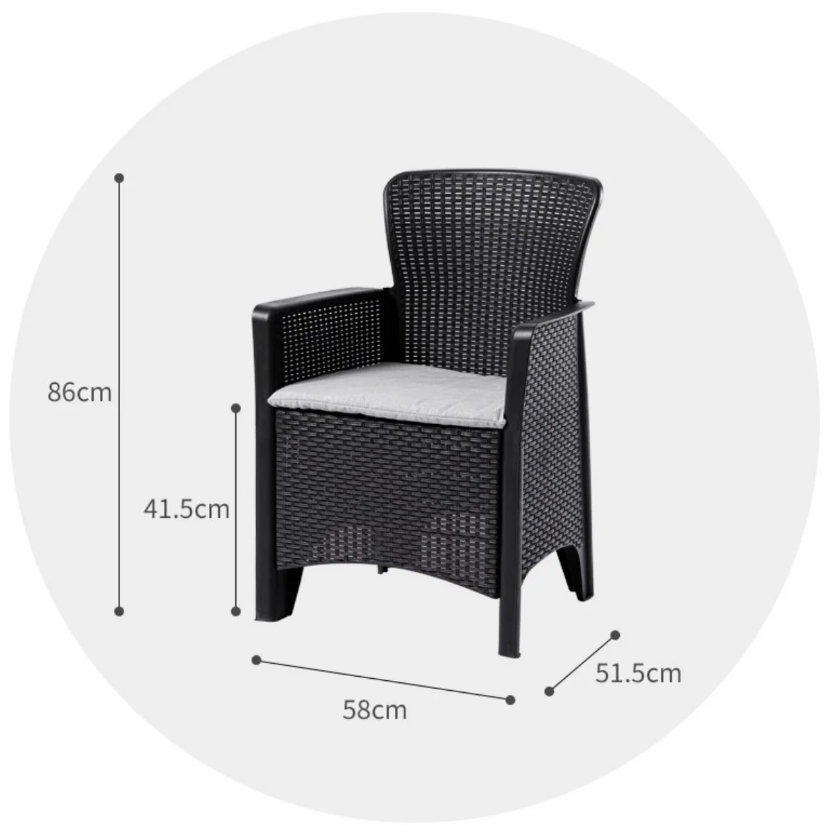 Sillas Y Mesa De Exterior Con Cojines De Polietileno PE Ratán Sintético. Muebles De Exterior Para Terraza, Balcón Y Jardín (Set De 2 Sillas + Mesa De Centro). Viene Desarmado - Image 4