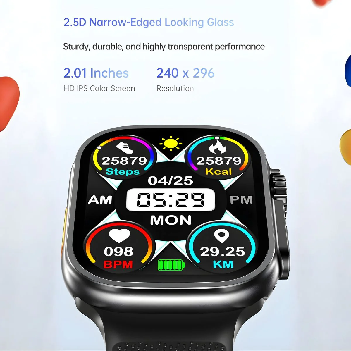 Smartwatch Deportivo 49Mm Con Llamadas Bluetooth. Reloj Inteligente Con Pantalla 2.01”, NFC Y Monitoreo De Salud. Resistente IP65. - Image 4