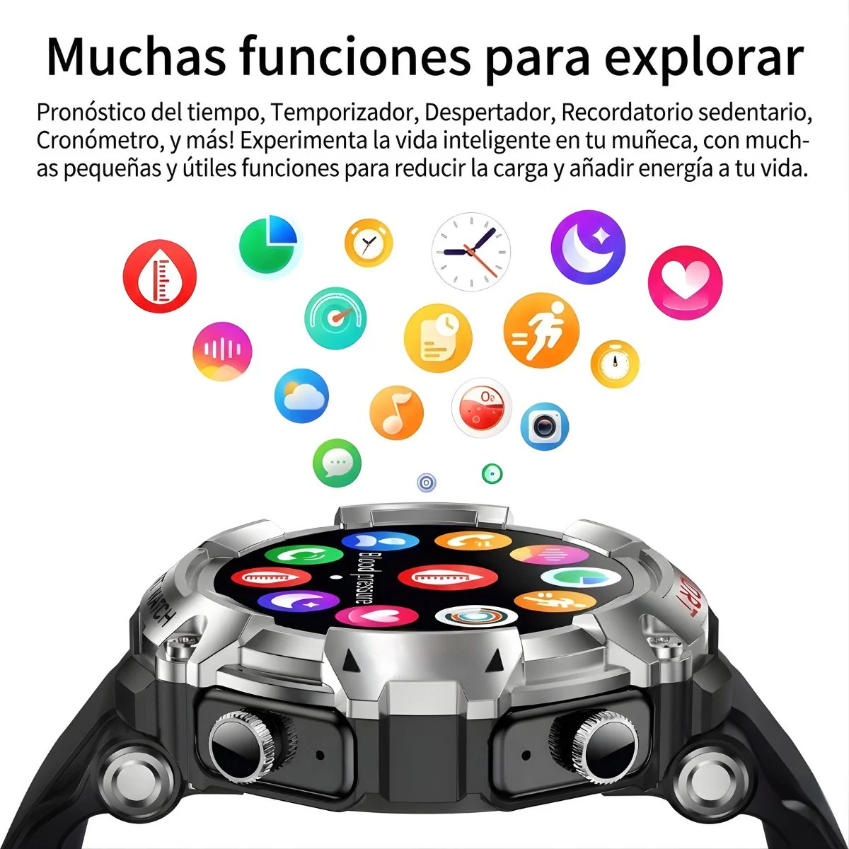 Smartwatch Deportivo Con Pantalla AMOLED 1.52". Reloj Inteligente IP67 Con Monitoreo De Salud. Auriculares Inalámbricos Integrados. - Image 4