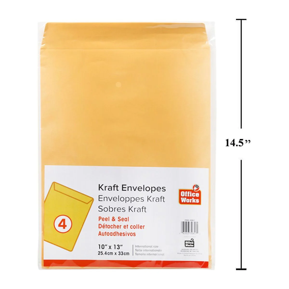 Sobres Kraft Manila De 4 Piezas, 10 X 13 "Pelar Y Sellar - Image 5