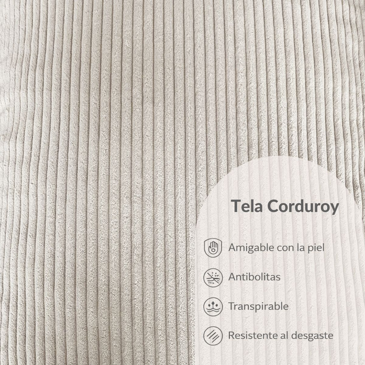 Sofá Seccional En L Empacado Al Vacio Memory Foam De Alta Densidad 175X92x63cm+170X93x63cm Color Beige Claro - Image 4
