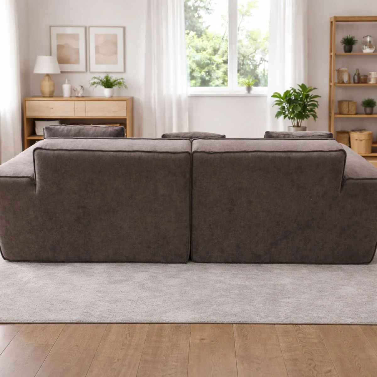Sofá Empacado Al Vacio Memory Foam De Alta Densidad 220X100x73cm Color Gris Parduzco - Image 3