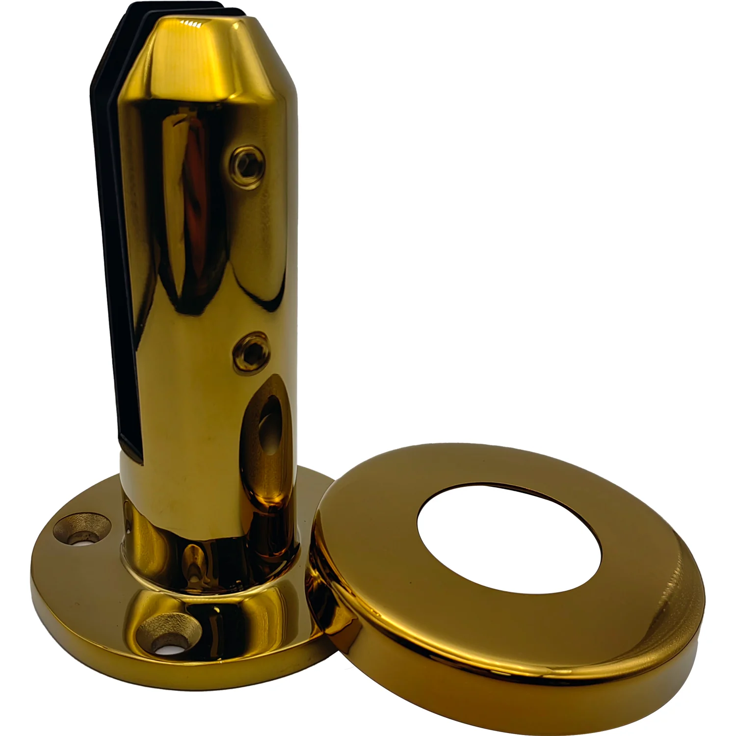 Soporte Baranda Vidrio Para  Vidrio 10-12 Mm, Bronce Pulido 304SS-PVD