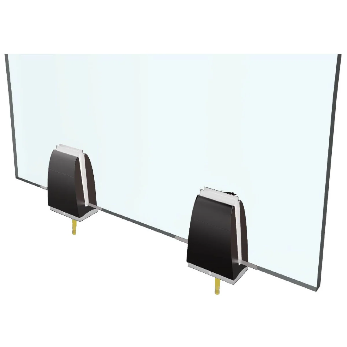 Soporte Clip Para Barandas De Vidrio 10-14 Mm. Aluminio Color Negro Satinado Bases Barandas - Image 2
