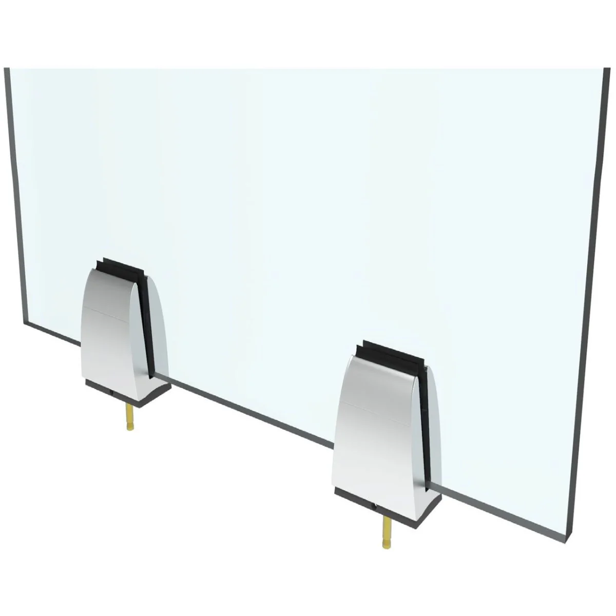 Soporte Clip Para Barandas De Vidrio 10-14 Mm. Aluminio Satinado - Image 2
