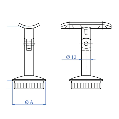 Soporte De Corremano Movil Para Tubo De 1 1/2". - Image 2