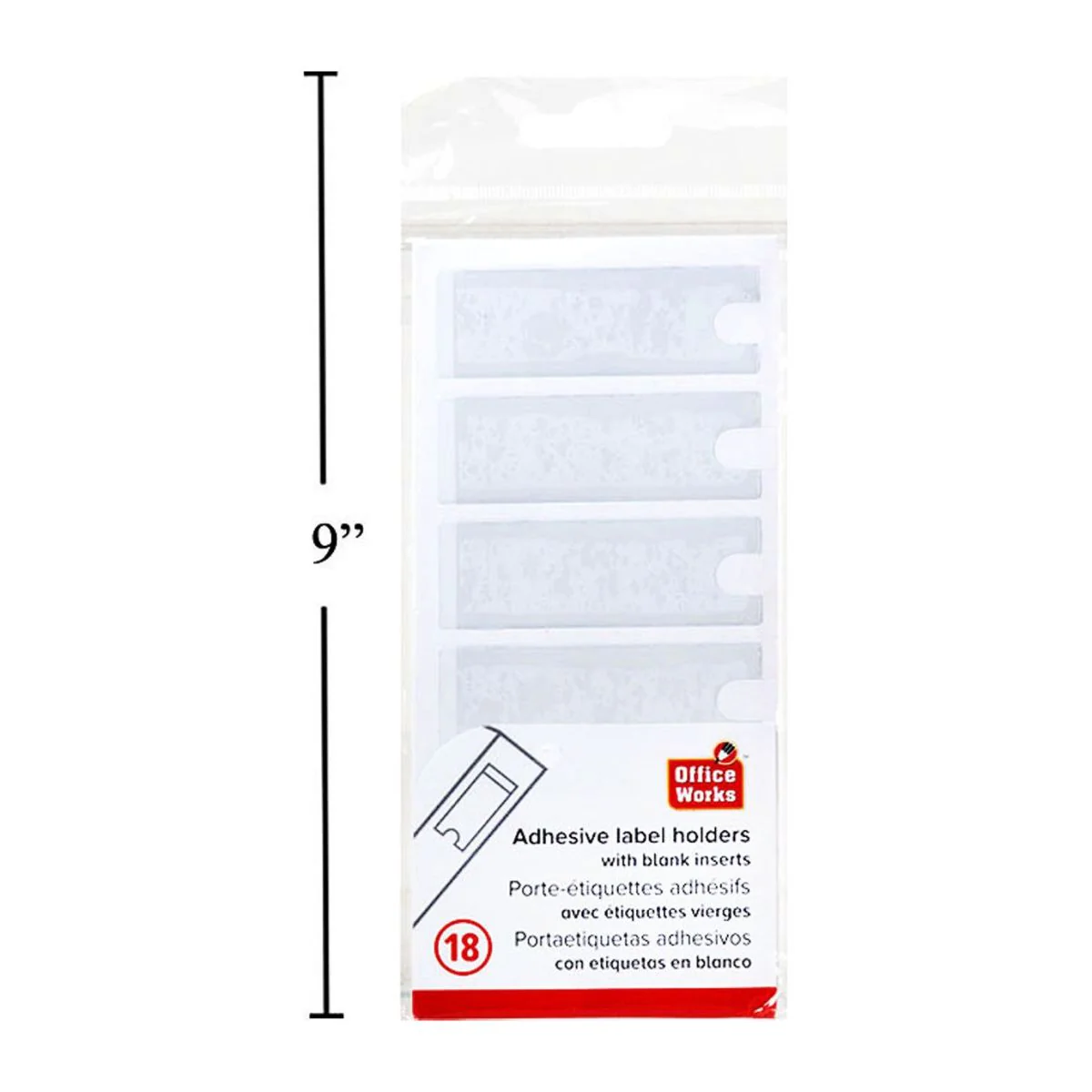 Soporte De Etiqueta Adhesiva De 18 Piezas Con Tarjeta De Inserción En Blanco - Image 2