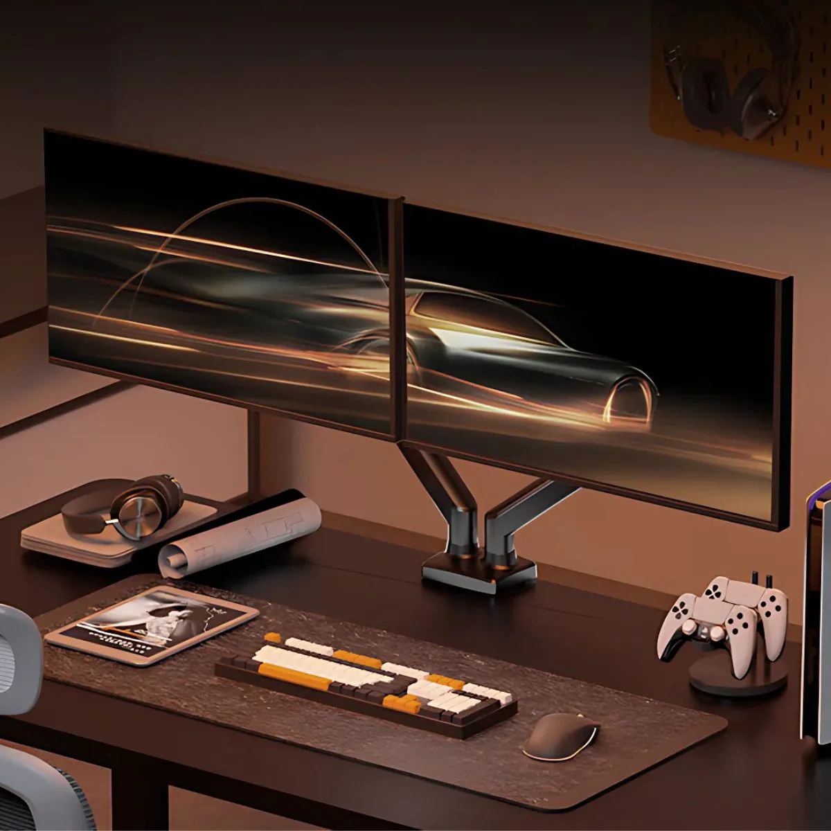 Soporte De Monitor Computadora Doble Con Rotación 360°. Brazo Ergonómico Para Pantallas De Hasta 32” Con Montaje De Escritorio. Ideal Para Oficina Y Gaming. - Image 5