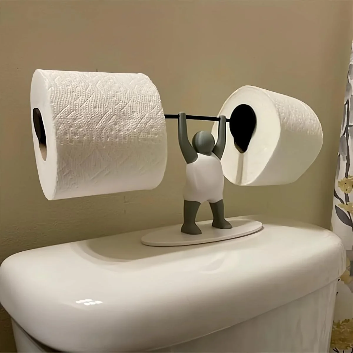 Soporte De Papel Higiénico Diseño Unico Para Baño. Portarollos De Papel Sanitario Moderno 3D Levanta Pesas Para Inodoro. - Image 2