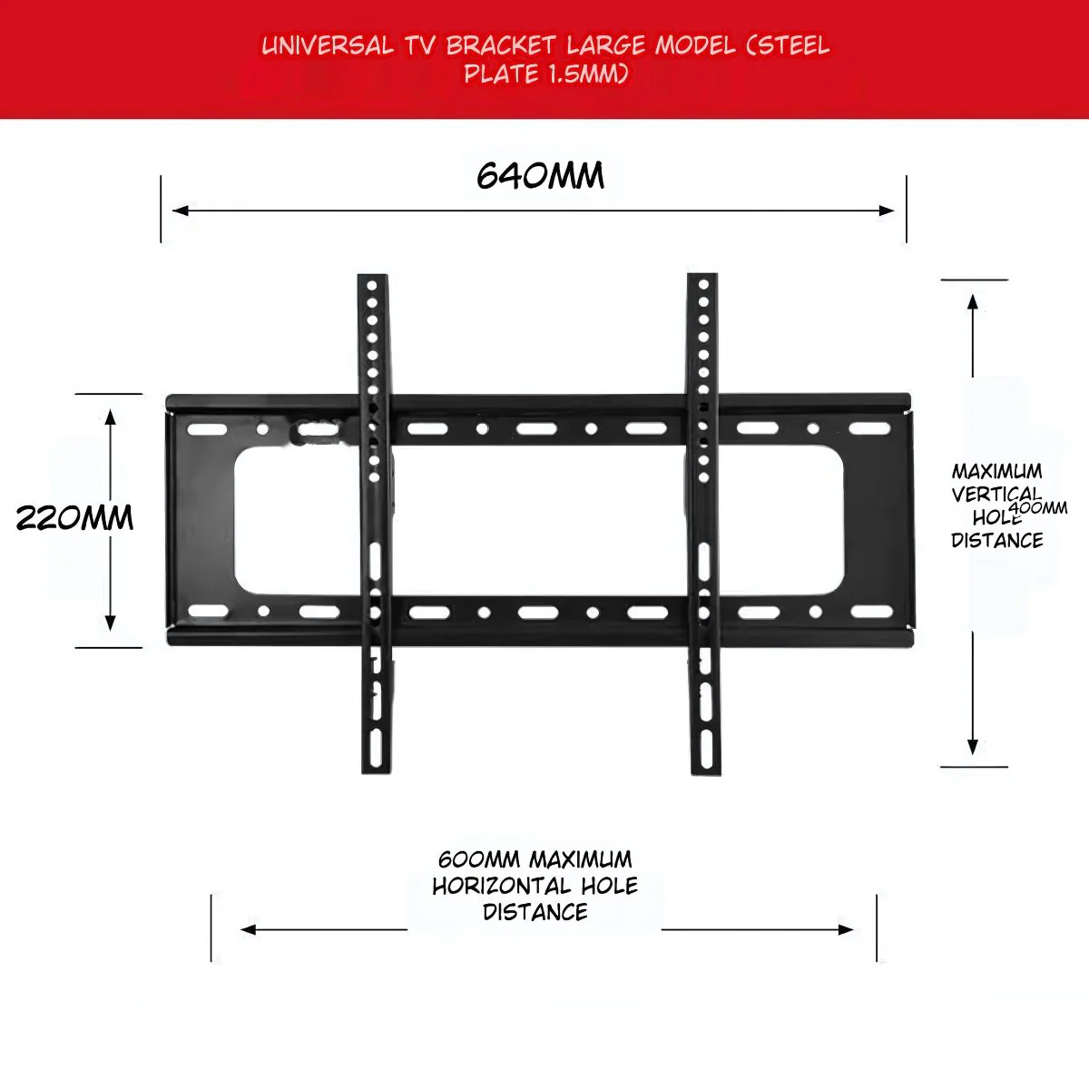 Soporte De TV Ajustable Para Pantallas De 40-80''. Brazo De Pared Fijo Para Televisor. - Image 2