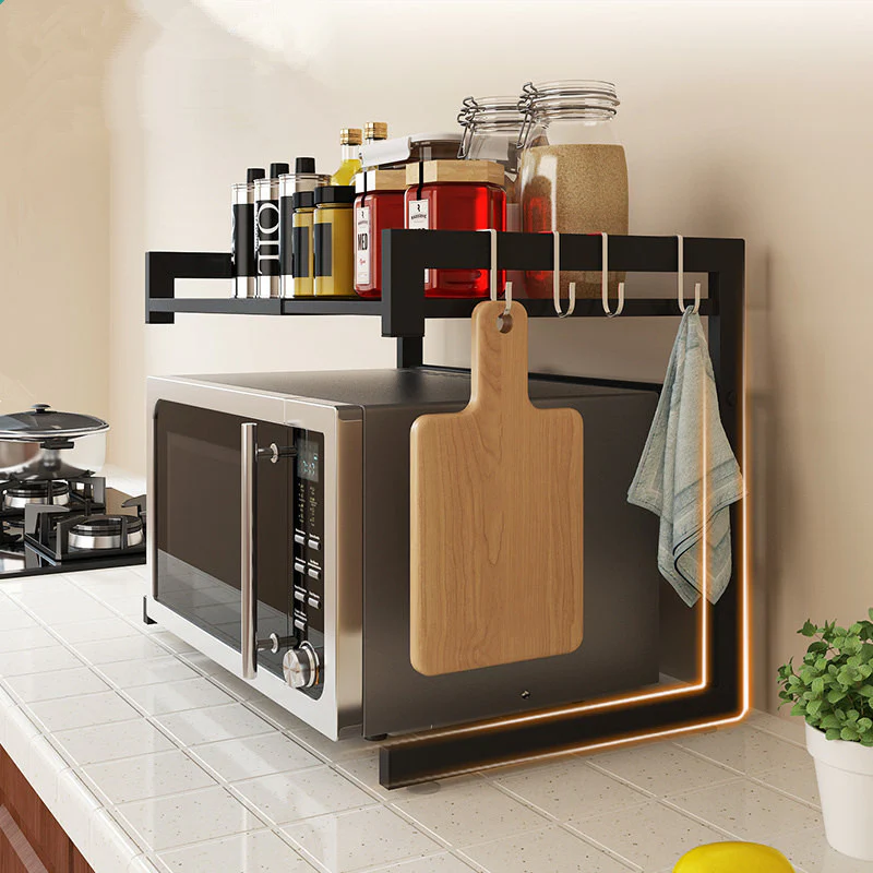 Soporte Extensible Para Microondas, Color Negro - Image 3