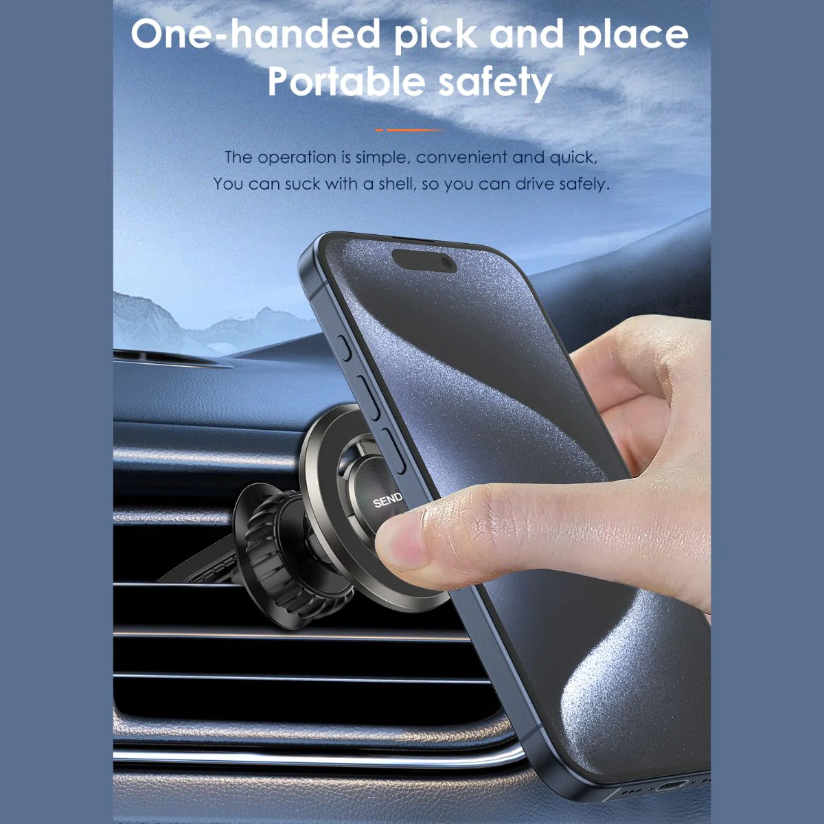 Soporte Magnético De Celular Para Auto. Rotación 360°. Soporte De Teléfono Móvil Para Carro.