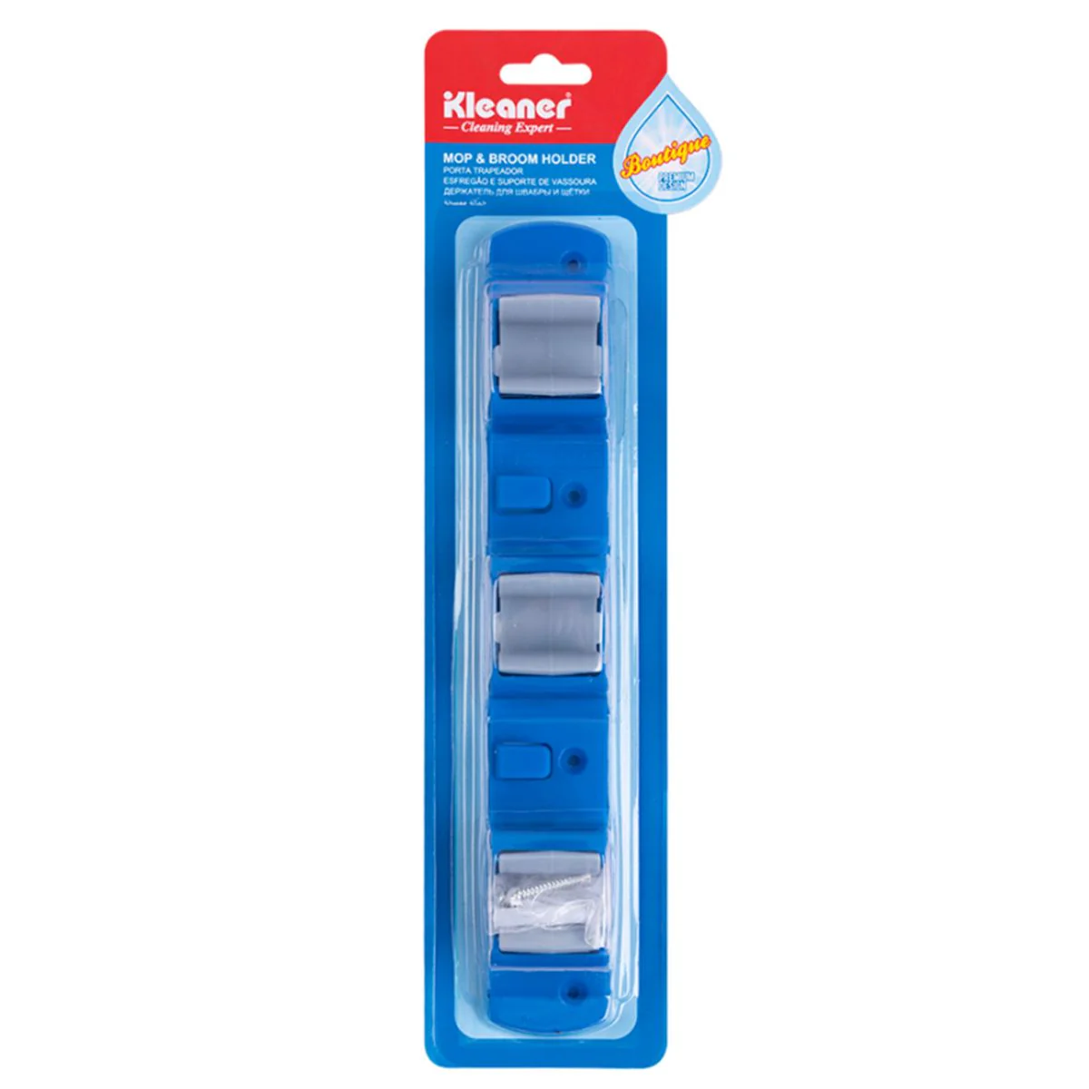 Soporte Organizador De Pared Para Escobas Y Trapeadores De 3 Ranuras. Gancho Autoadhesivo. - Image 2