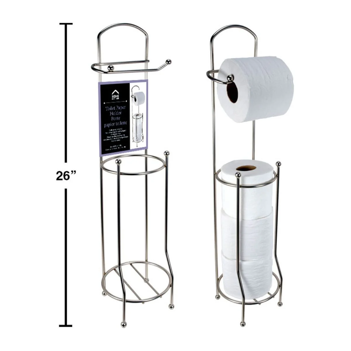 Soporte Para Papel Higiénico, 6.25 "X26", Níquel Satinado. - Image 2