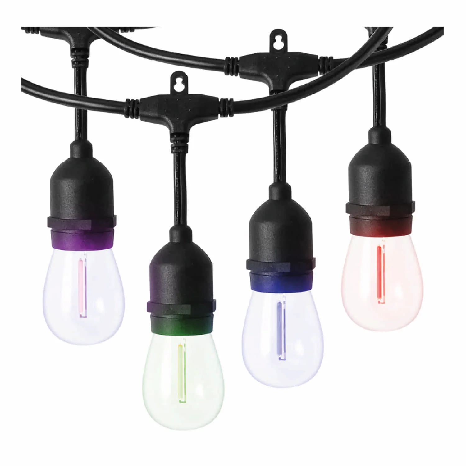 Guirnalda Solar Tira LED 7M RGB Interior Exterior Focos E27. Ornamento LED.