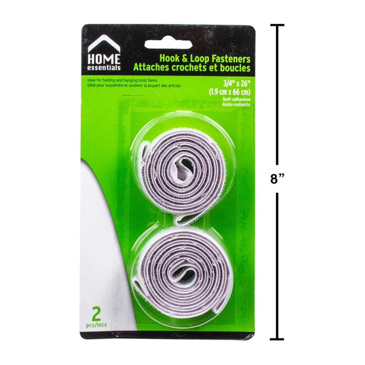 Sujetadores Cierre Magico Velcro De 26 "L, 2 Piezas, Autoadhesivos, Blancos - Image 3