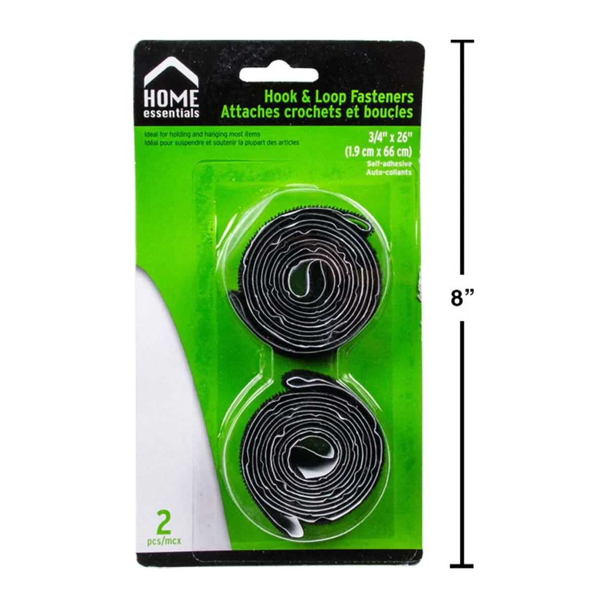 Sujetadores Cierre Magico Velcro De 26 "L, 2 Piezas, Autoadhesivos, Negros - Image 5